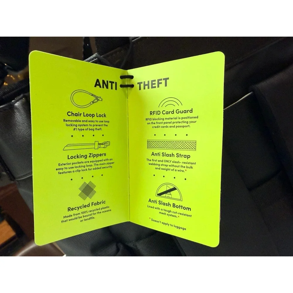 Sherpani Tote Backpack Convertible Black Nylon Leather Trim Versatile - Picture 13 of 14